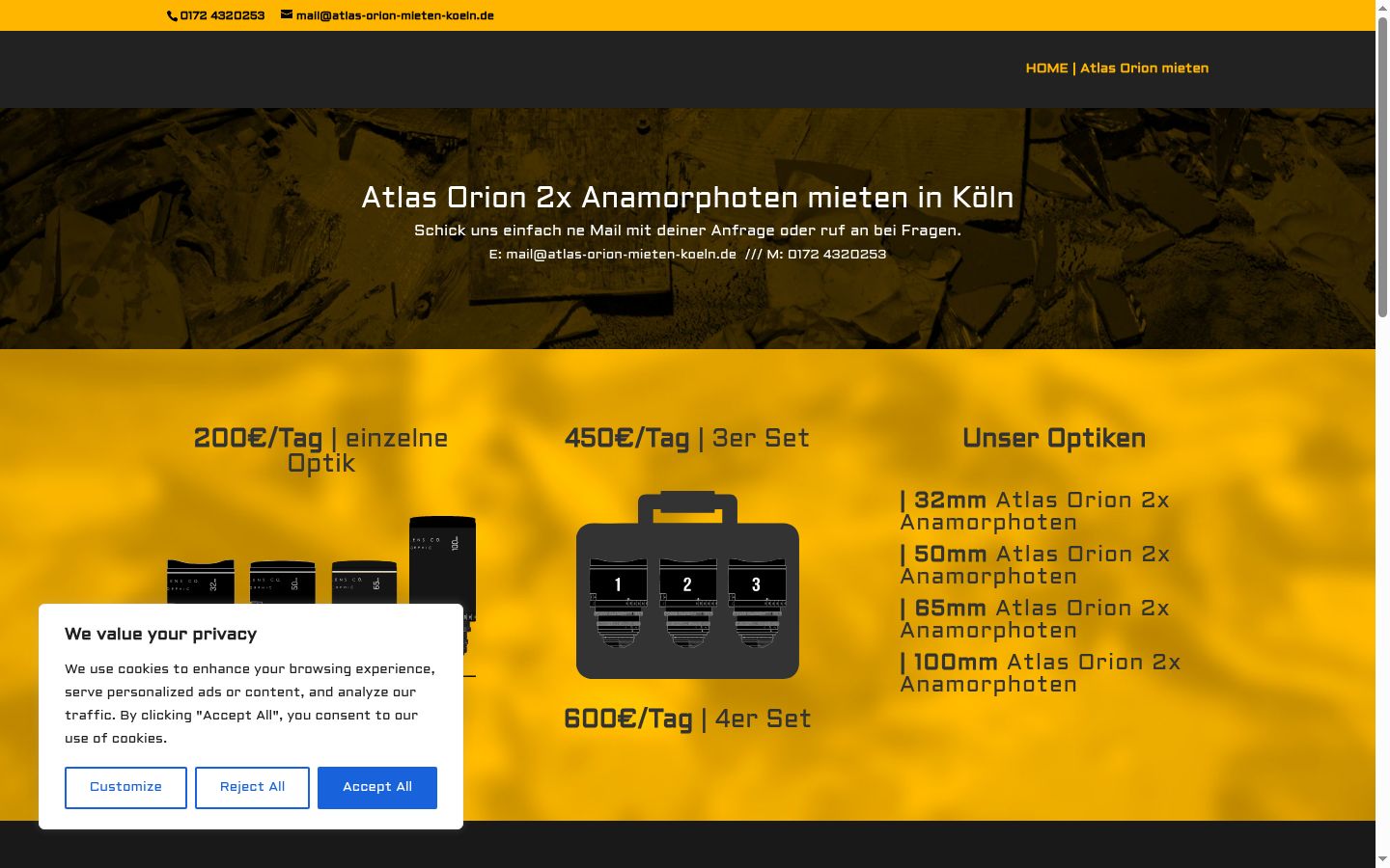 Captura de pantalla del banner de consentimiento mostrado antes de cualquier interacción
