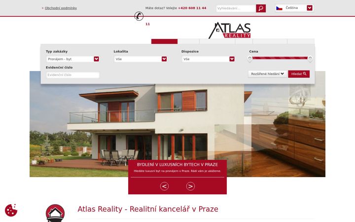 Screenshot of atlas-reality.cz