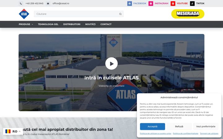 Captura de pantalla de atlas-romania.ro