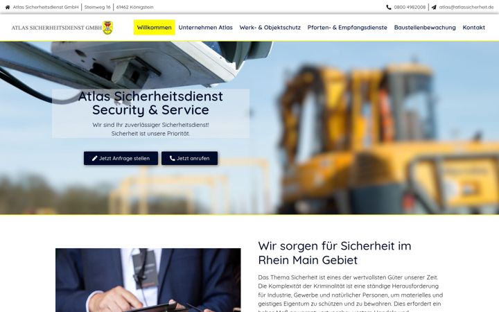 Screenshot of atlas-sicherheitsdienst.de