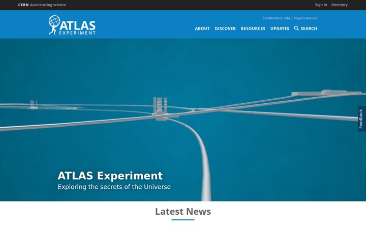 Screenshot ta' atlas.cern