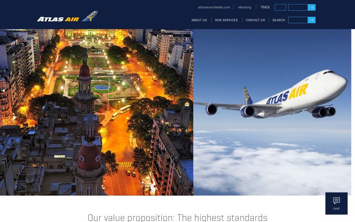 Screenshot of atlasair.com
