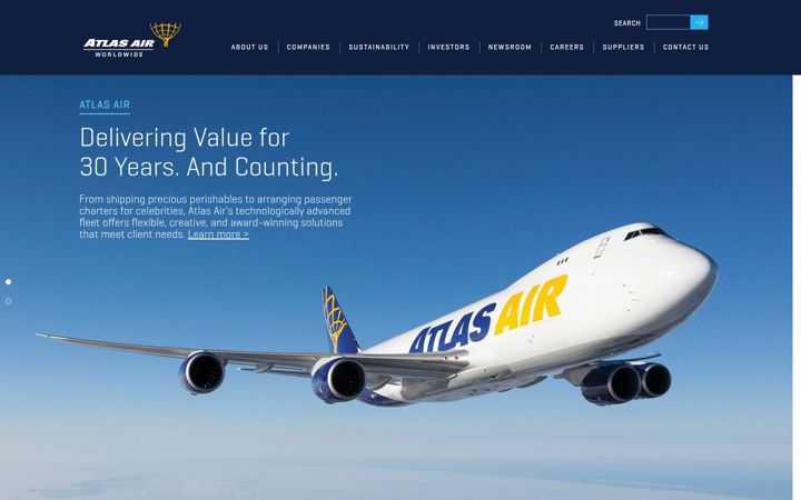 Screenshot of atlasairworldwide.com