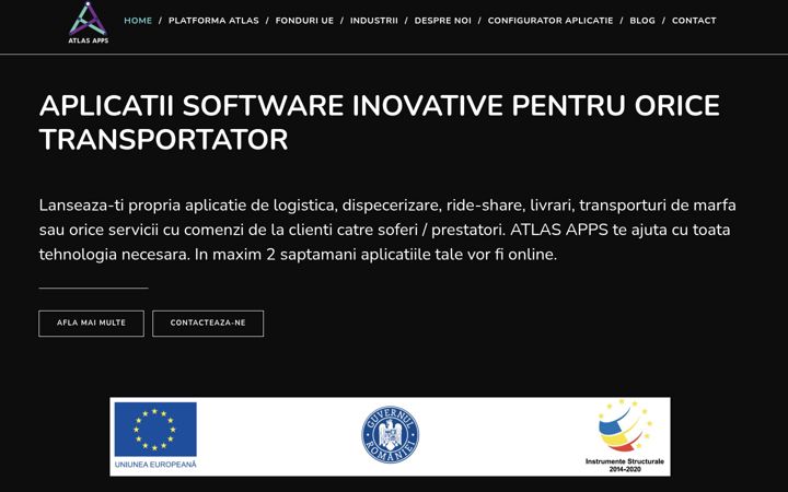 Screenshot of atlasapps.ro