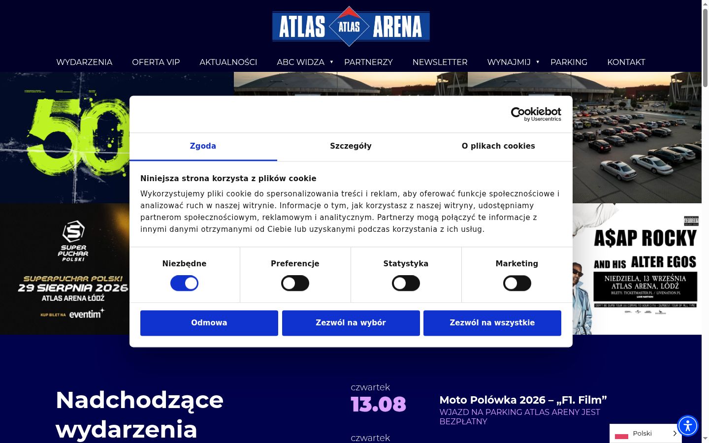 Captură de ecran a bannerului de consimțământ afișat înainte de orice interacțiune