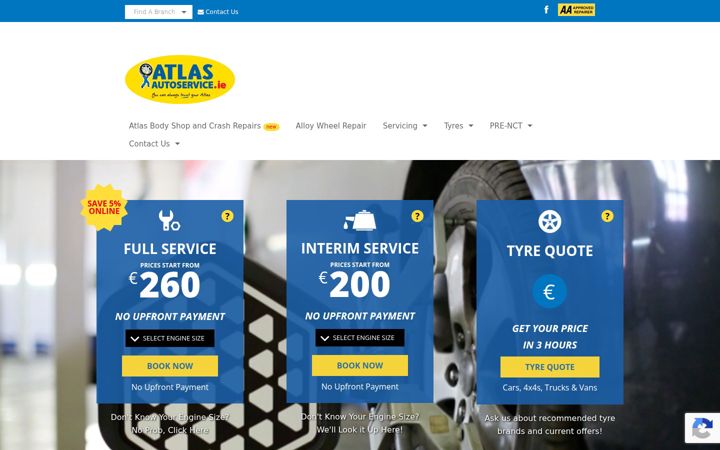 Screenshot of atlasautoservice.ie