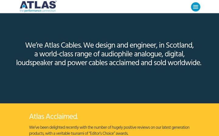 Screenshot of atlascables.com
