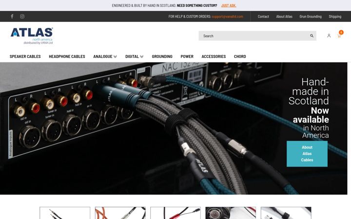 Screenshot of atlascables.us