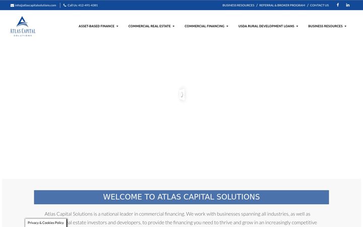 Snímek obrazovky atlascapitalsolutions.com