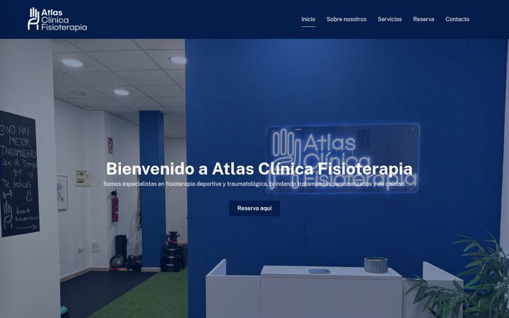 Screenshot of atlasclinicafisioterapia.com