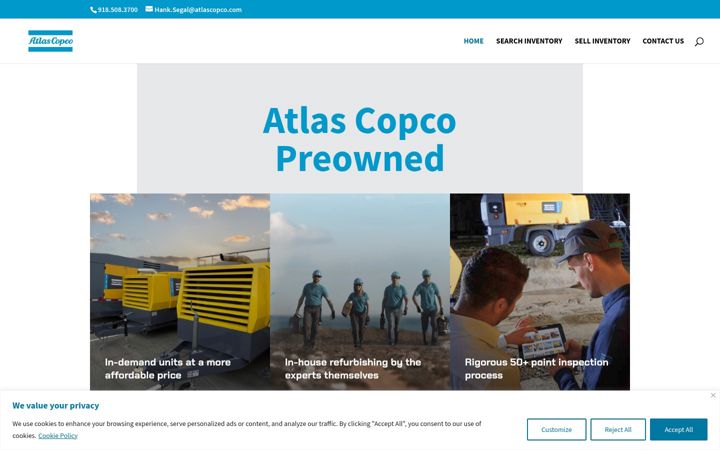 Screenshot of atlascopcopreowned.com