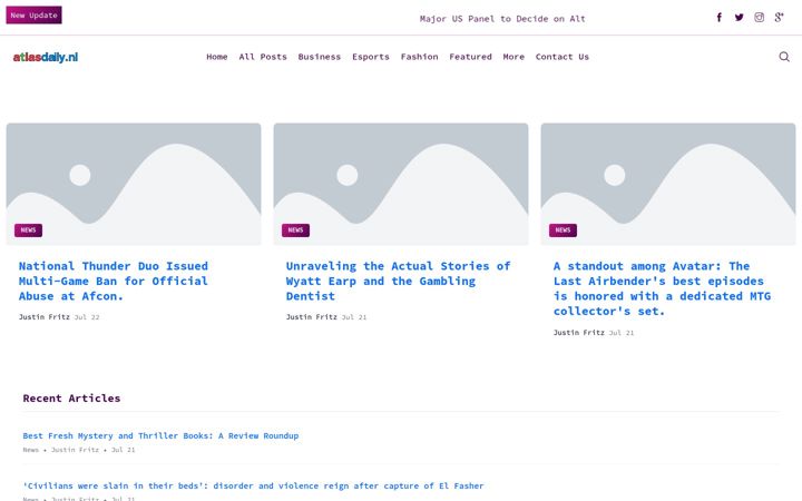 Screenshot of atlasdaily.nl