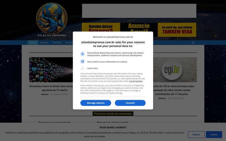 Screenshot of atlasdaimprensa.com.br