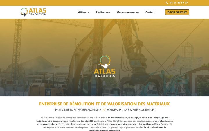 Screenshot of atlasdemolition.fr