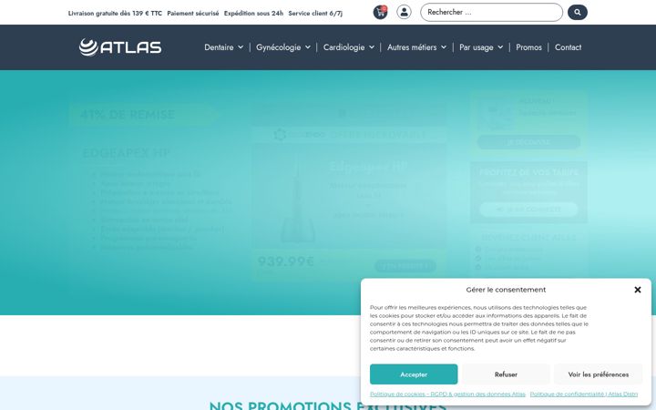Screenshot of atlasdistri.fr