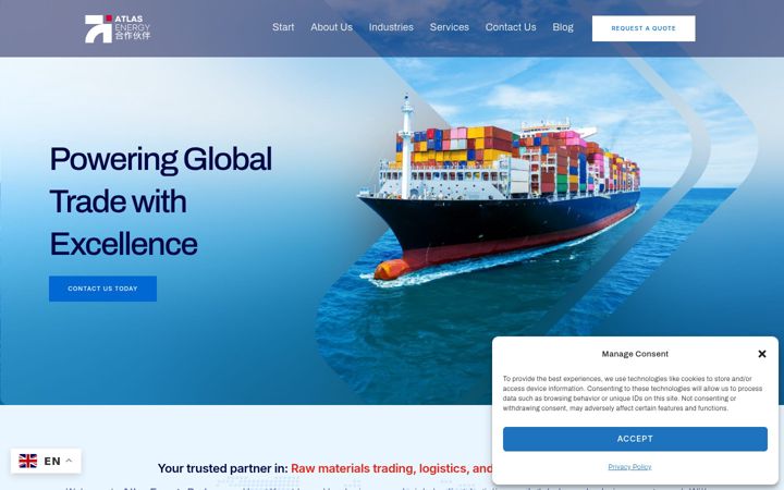 Screenshot of atlasenergypartners.com