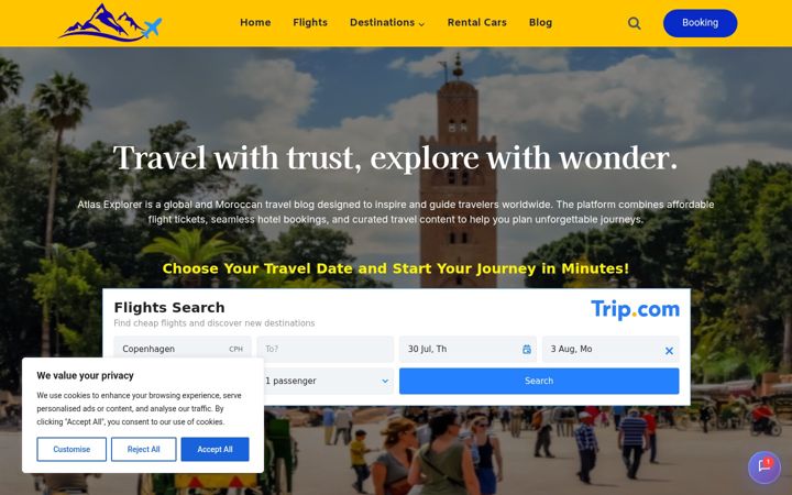 Screenshot of atlasexplorer.world