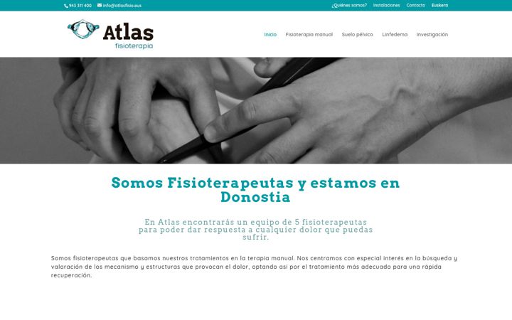 Captura de pantalla de atlasfisio.eus