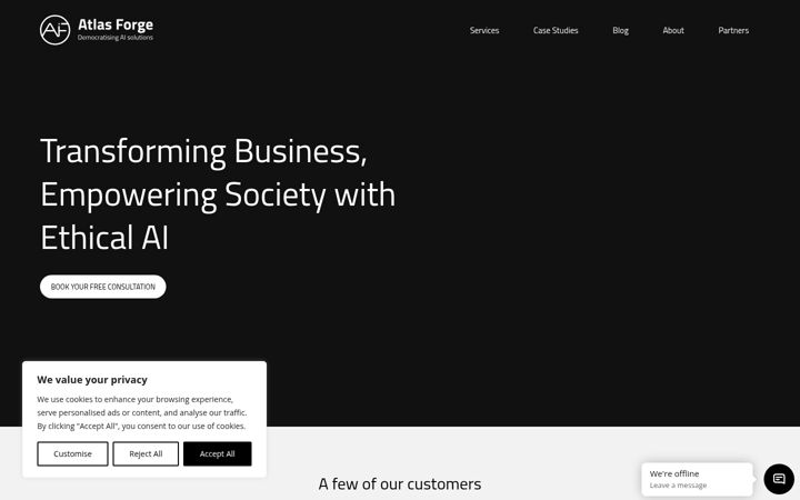Screenshot of atlasforge.co.uk