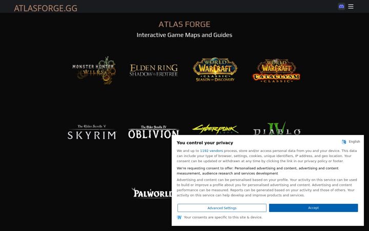 Screenshot of atlasforge.gg