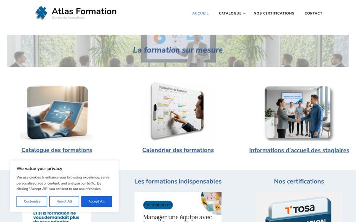 Screenshot of atlasformation.fr