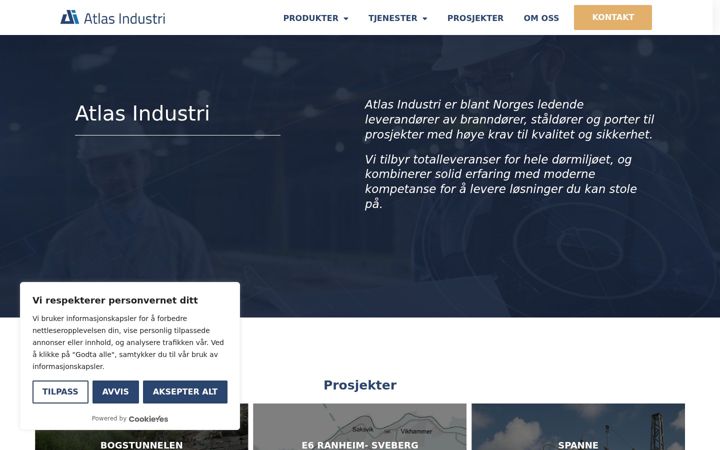 Screenshot von atlasindustri.no