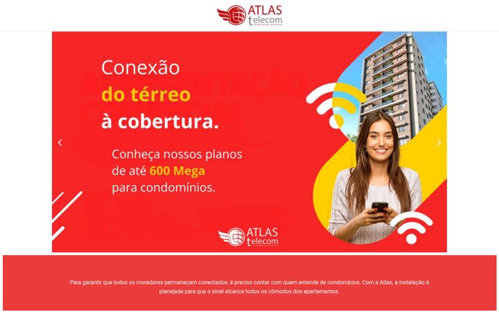 Screenshot of atlasinternet.com.br