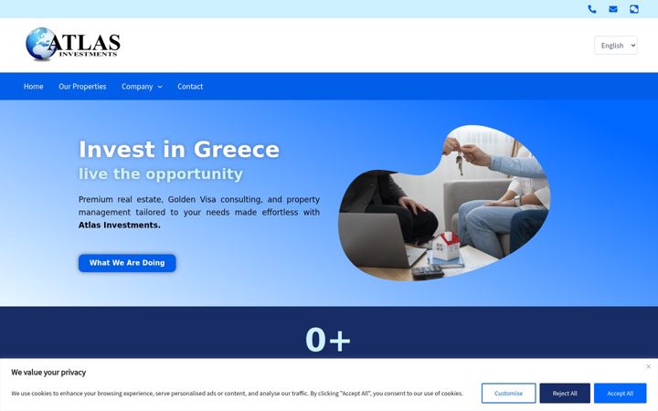 Screenshot of atlasinvestments.gr