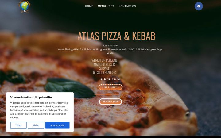 Screenshot of atlaskebab.dk