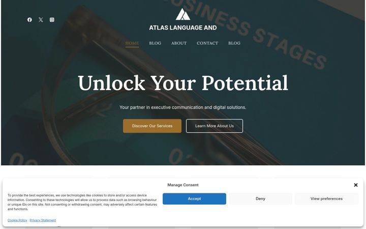 Screenshot of atlaslanguageandmedia.com