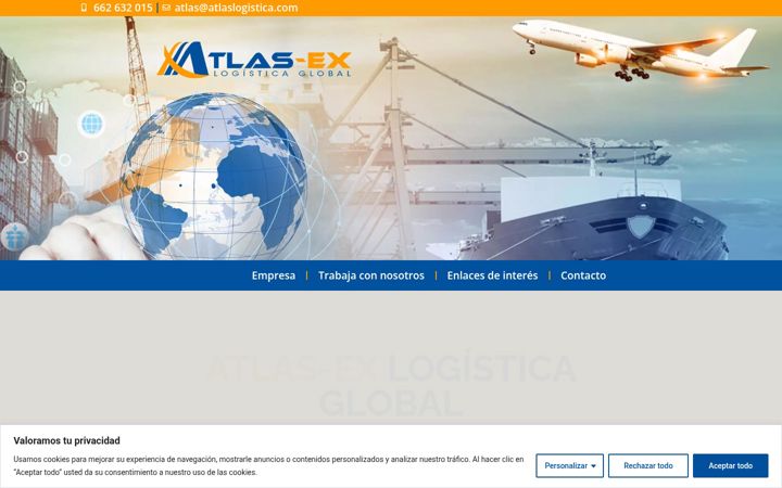 Screenshot ta' atlaslogistica.com