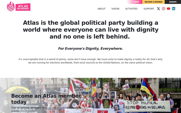 Screenshot of atlasmovement.org