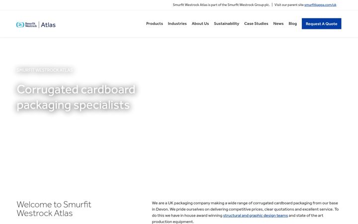 Screenshot of atlaspackaging.co.uk