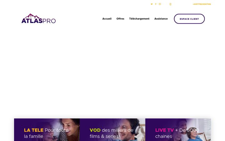 Screenshot of atlaspro.tv