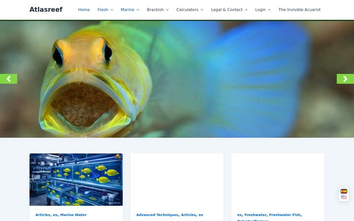 Screenshot of atlasreef.com