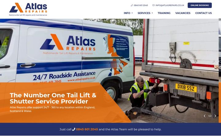 Ekrānuzņēmums no atlasrepairs.co.uk