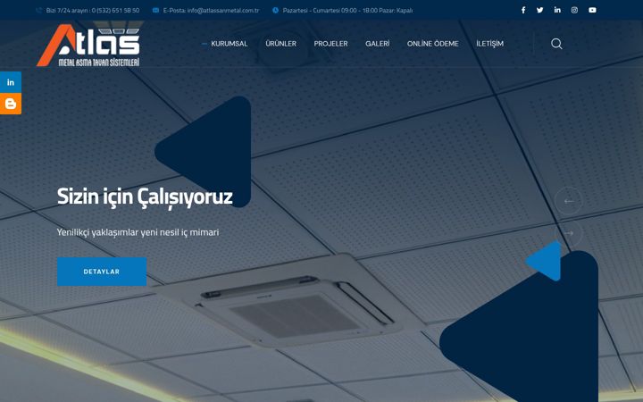 Screenshot of atlassanmetal.com.tr