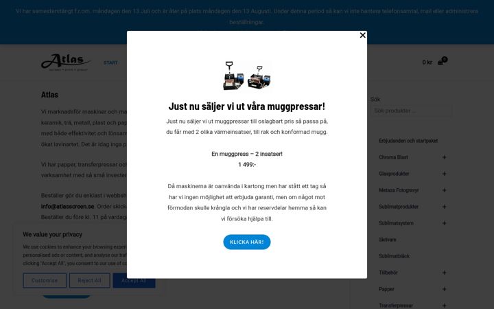 Screenshot di atlasscreen.se