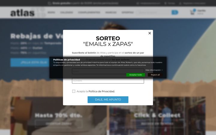 Captură de ecran a atlasstoked.com