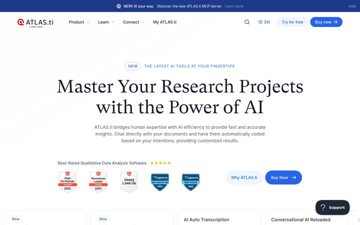 Screenshot of atlasti.com