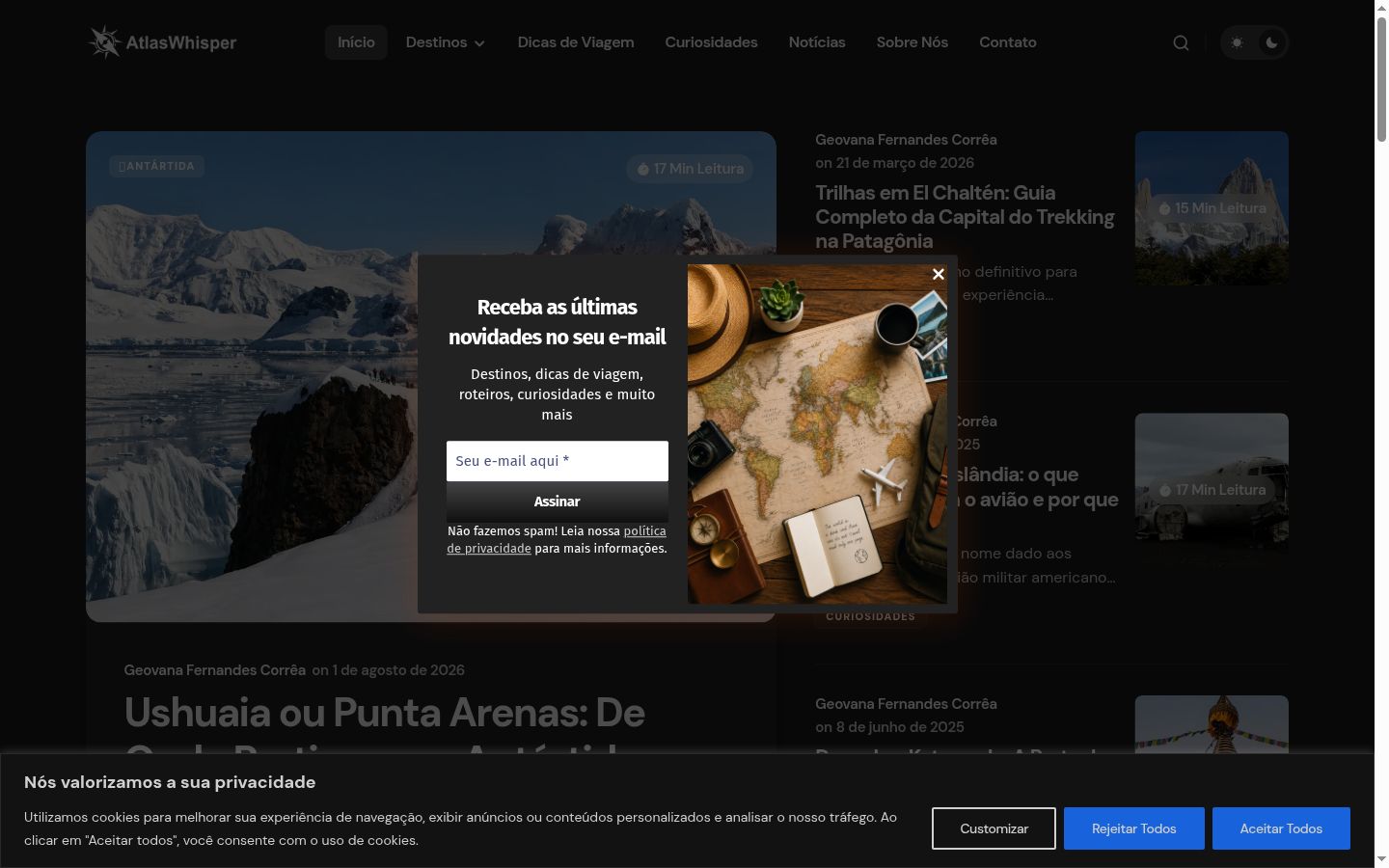 Screenshot tal-banner tal-kunsens muri qabel kwalunkwe interazzjoni