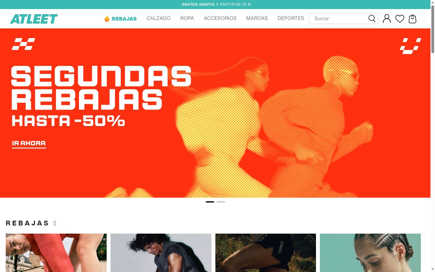 Captura de pantalla del banner de consentimiento mostrado antes de cualquier interacción