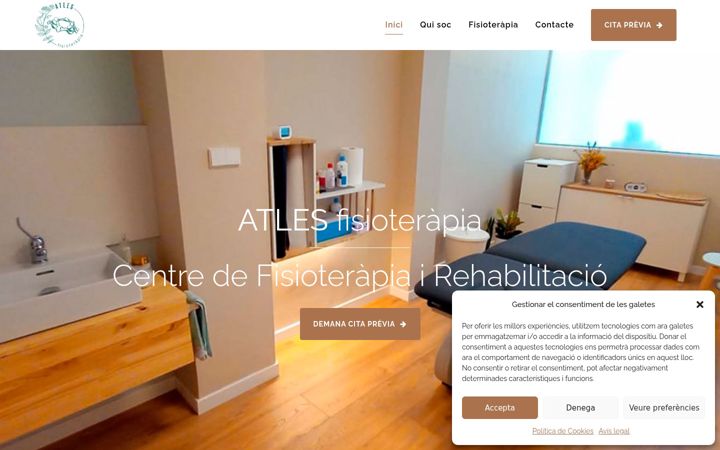 Screenshot of atlesfisio.com