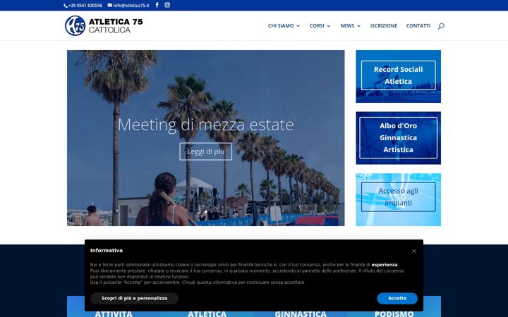 Screenshot of atletica75.it