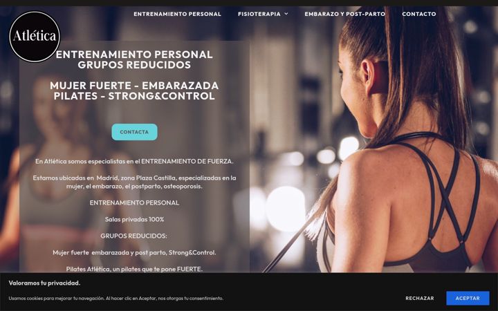 Screenshot of atleticapersonaltraining.com