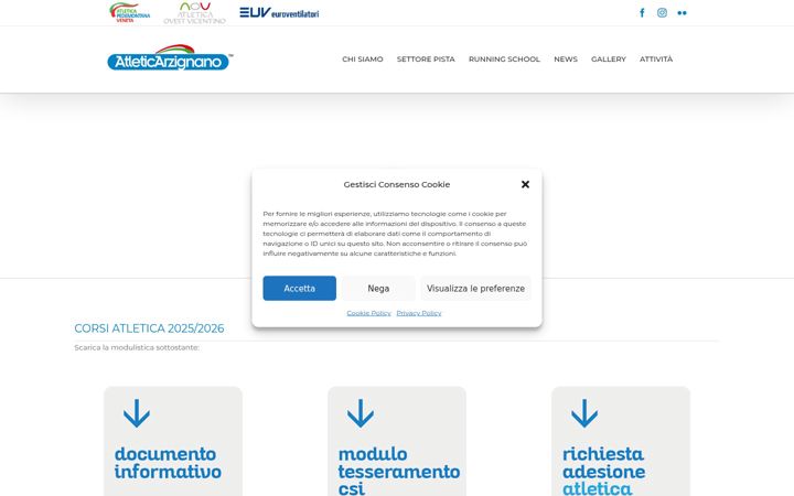 Screenshot of atleticarzignano.it