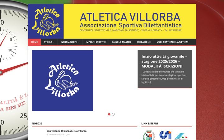 Screenshot of atleticavillorba.it