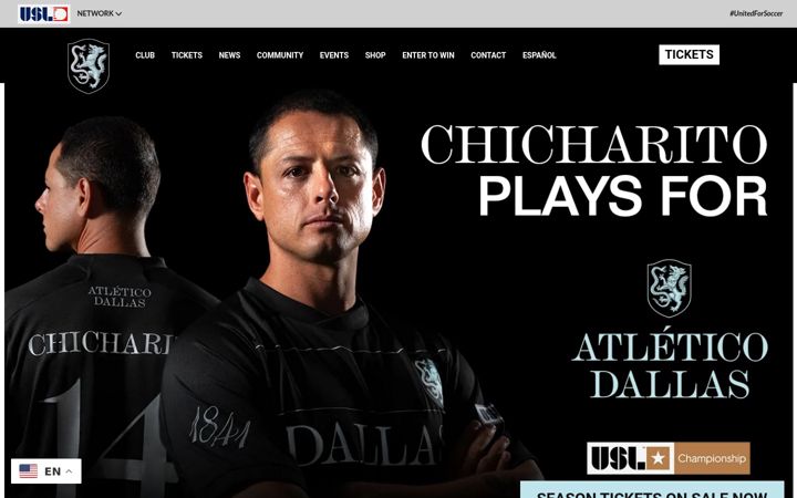 Screenshot of atleticodallas.com