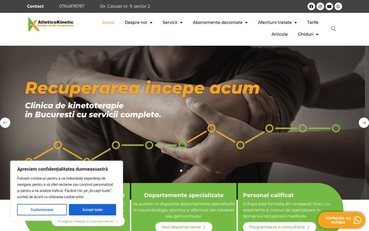 Screenshot of atleticokinetic.ro