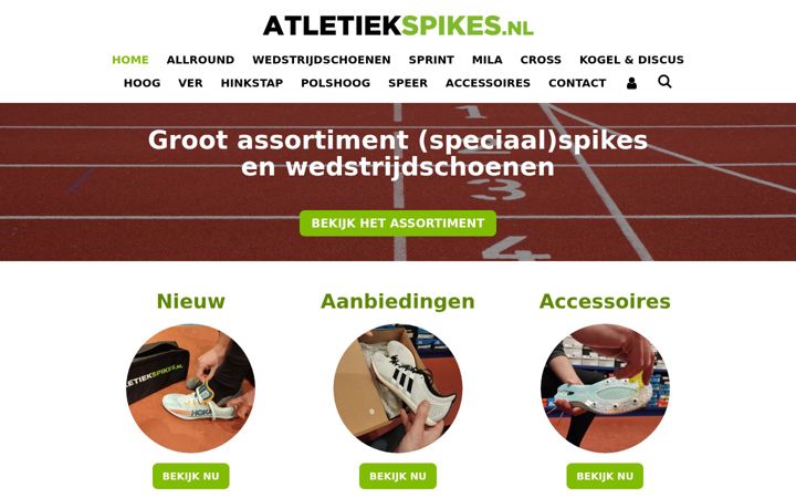 Screenshot of atletiekspikes.nl